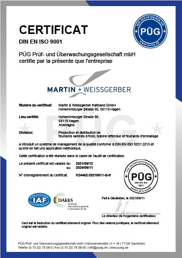 Certificate din en iso 9001